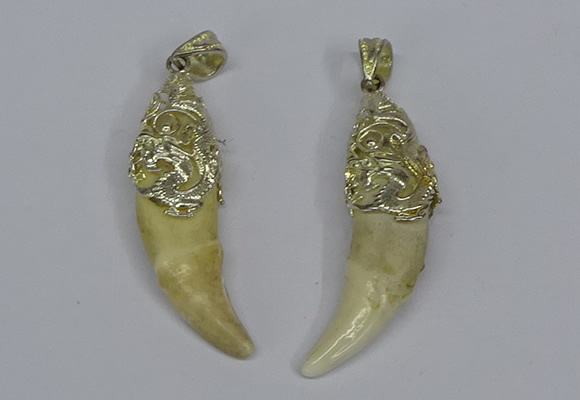NGP3751 10*40mm - 12*45mm horn wolf tooth pendants wholesale