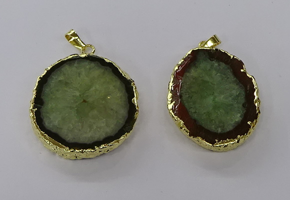 NGP3768 25*35mm - 35*40mm freeform druzy agate pendants