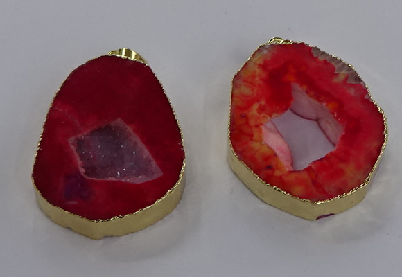 NGP3824 30*40mm - 40*50mm freeform druzy agate pendants