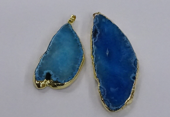 NGP3845 25*65mm - 35*70mm freeform agate gemstone pendants