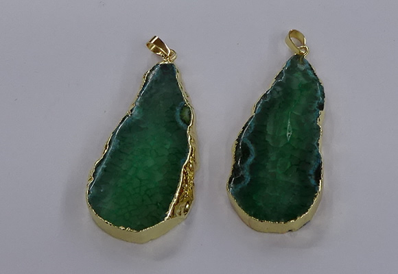 NGP3846 25*65mm - 35*70mm freeform agate gemstone pendants