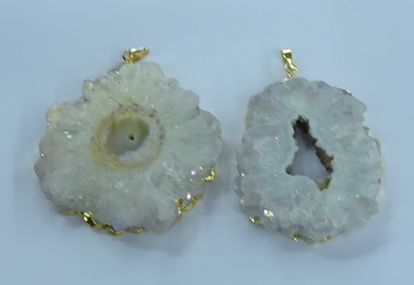 NGP3898 55*65mm - 65*80mm freeform druzy agate pendants