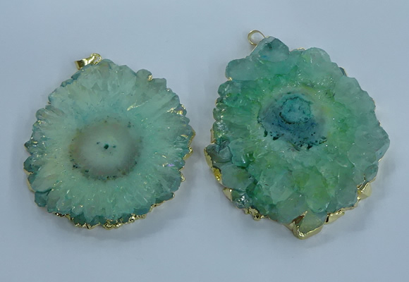 NGP3904 55*65mm - 65*80mm freeform druzy agate pendants