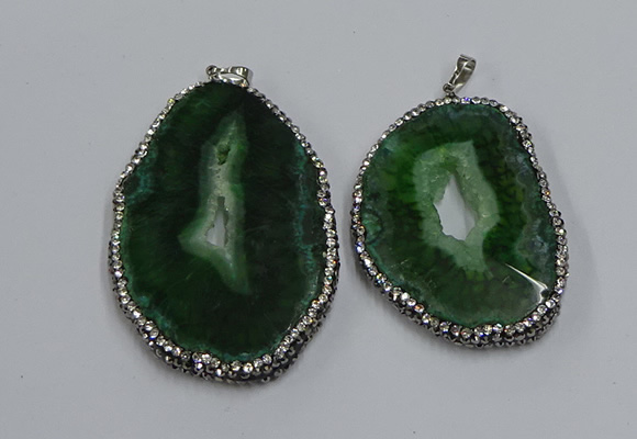 NGP3913 45*60mm - 55*65mm freeform druzy agate pendants wholesale