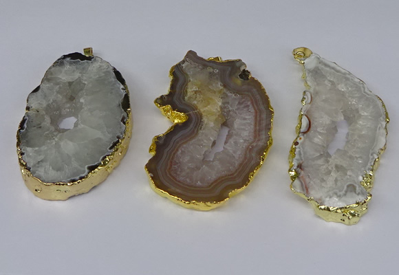 NGP3922 35*50mm - 45*65mm freeform druzy agate pendants wholesale