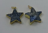 NGP4096 30*32mm - 32*35mm star druzy quartz pendants wholesale