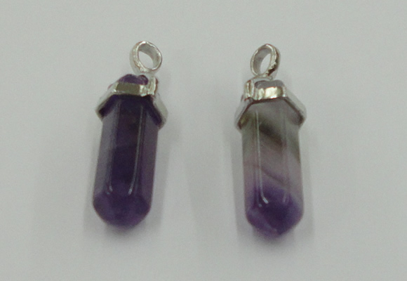 NGP5004 8*30mm sticks amethyst gemstone pendants wholesale