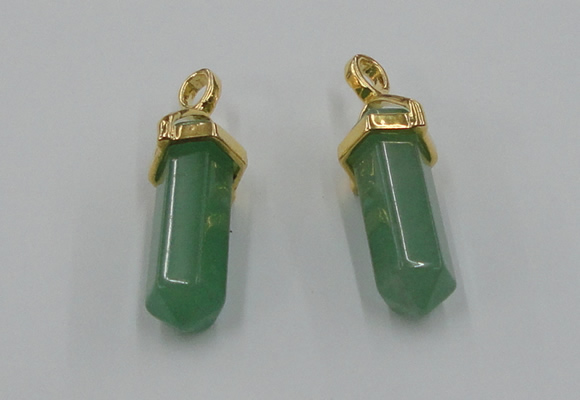 NGP5034 8*30mm sticks green aventurine pendants wholesale