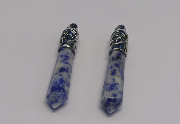 NGP5408 10*65mm sticks sodalite gemstone pendants wholesale