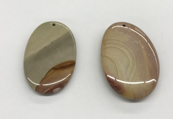 NGP5519 35*50mm oval ocean jasper pendants wholesale