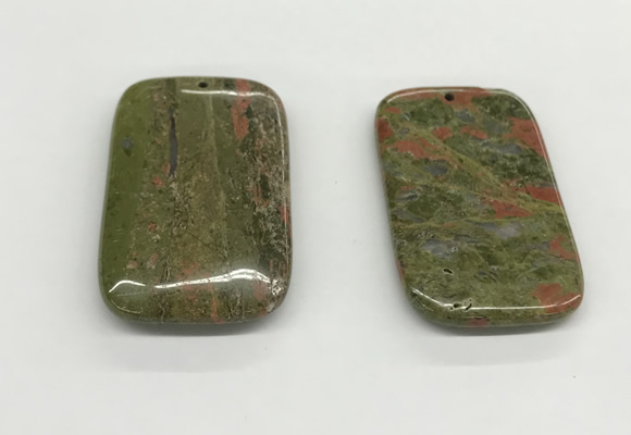 NGP5534 35*55mm rectangle unakite gemstone pendants