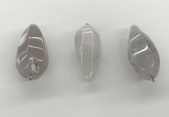 NGP5544 14*40mm - 23*58mm teardrop agate gemstone pendants