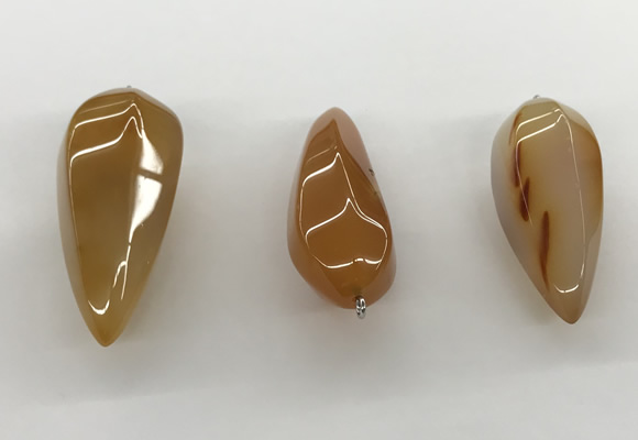 NGP5553 14*40mm - 23*58mm teardrop agate gemstone pendants