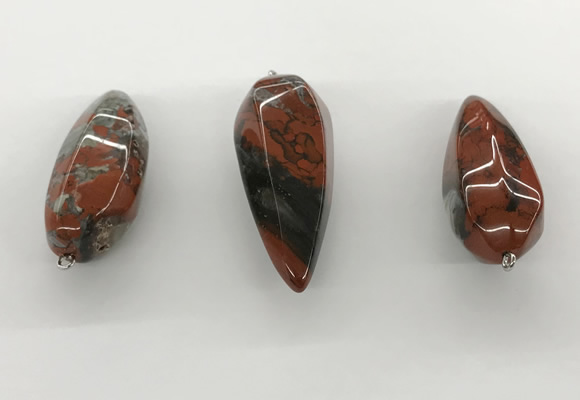 NGP5558 14*40mm - 23*58mm teardrop brecciated jasper pendants
