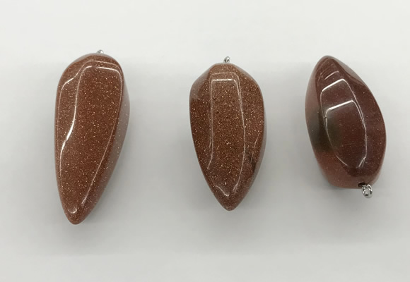 NGP5560 14*40mm - 23*58mm teardrop goldstone pendants wholesale