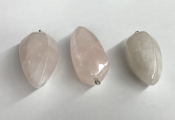 NGP5566 18*40mm - 23*58mm teardrop rose quartz pendants