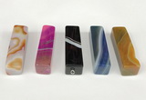 NGP5720 12*52mm cuboid agate gemstone pendants wholesale