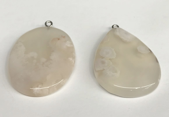 NGP5735 30*40mm freeform sakura agate pendants wholesale