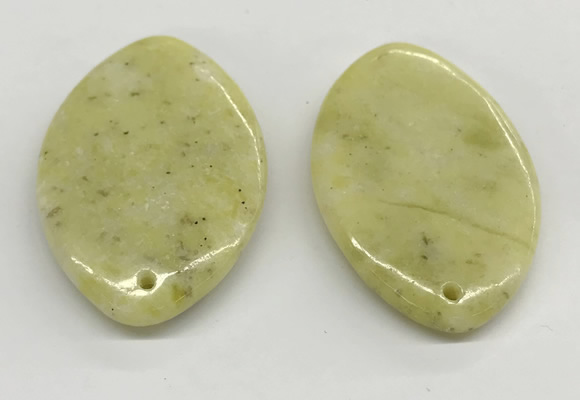 NGP5862 35*55mm marquise lemon jade pendants wholesale