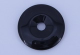 NGP602 5pcs 5*35mm black agate gemstone donut pendants wholesale