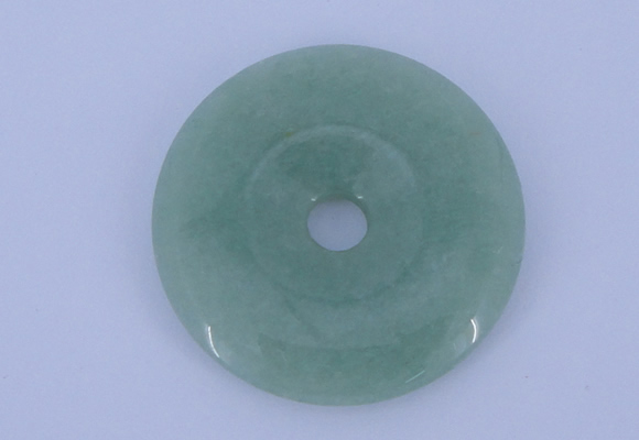 NGP604 5pcs 6*40mm green aventurine gemstone donut pendants wholesale