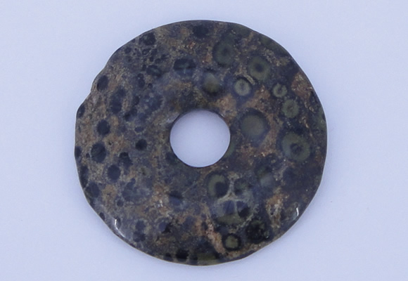 NGP609 5pcs 5*45mm kambaba jasper gemstone donut pendants wholesale