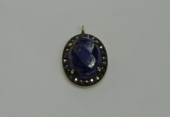 NGP6102 20*25mm - 22*30mm oval lapis lazuli pendants wholesle