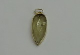 NGP6118 12*35mm - 15*40mm arrowhead lemon quartz pendants