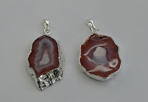 NGP6132 20*30mm - 25*35mm freeform druzy agate pendants wholesale