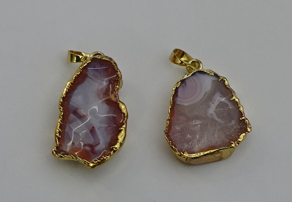 NGP6134 20*30mm - 25*35mm freeform druzy agate pendants wholesale