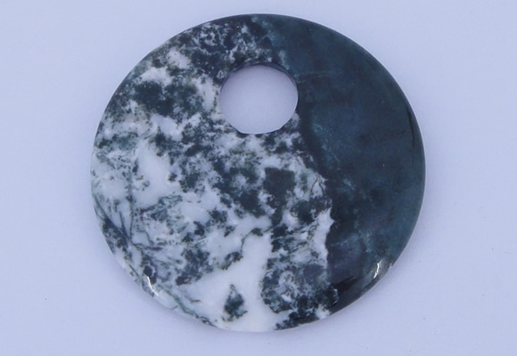 NGP621 5pcs 6*50mm agate gemstone donut pendants
