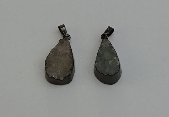NGP6410 15*25mm - 16*28mm freeform druzy agate pendants