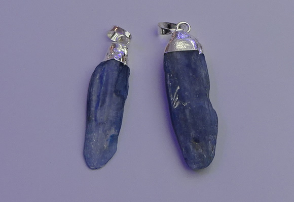 NGP6757 10*35mm - 15*45mm freeform blue kyanite pendants
