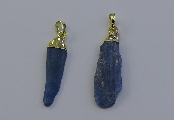 NGP6758 10*35mm - 15*45mm freeform blue kyanite pendants