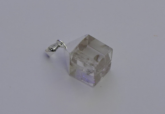 NGP6780 15*22mm cube white crystal gemstone pendants wholesale