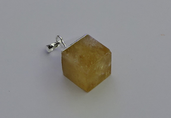 NGP6783 15*22mm cube citrine gemstone pendants wholesale