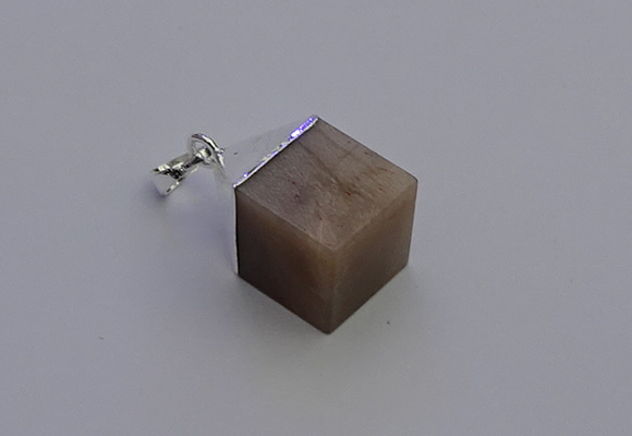 NGP6794 15*22mm cube moonstone gemstone pendants wholesale