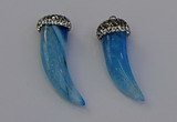 NGP6965 12*40mm - 15*45mm horn agate gemstone pendants