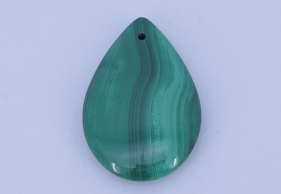 NGP701 22*30mm flat teardrop natural malachite gemstone pendant