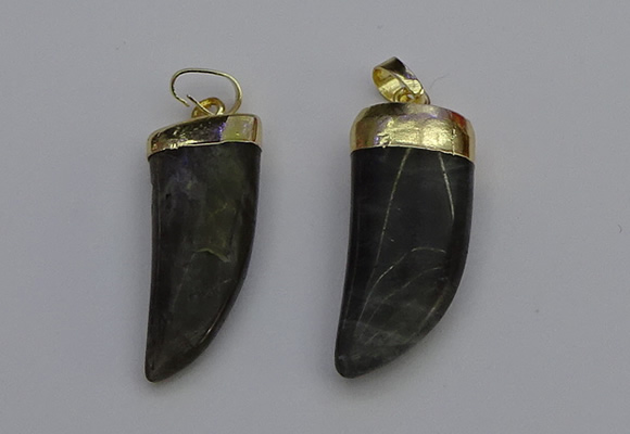 NGP7038 12*35mm - 14*40mm horn labradorite pendants wholesale