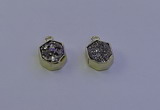 NGP7163 12*15mm plated druzy agate pendants wholesale