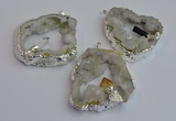 NGP7387 45*50mm - 50*55mm freeform druzy agate pendants