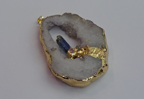 NGP7392 45*50mm - 50*55mm freeform druzy agate pendants