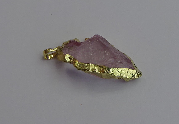 NGP7401 22*30mm - 25*40mm arrowhead plated druzy quartz pendants