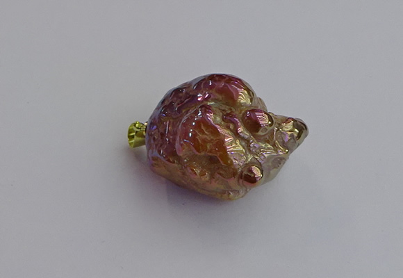 NGP7418 25*35mm - 35*40mm nuggets plated agate pendants