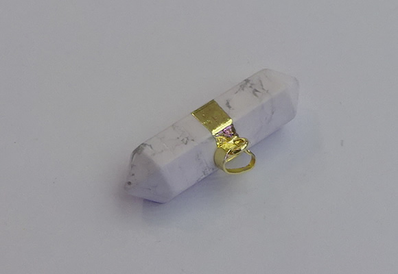 NGP7448 12*45mm sticks white howlite pendants wholesale