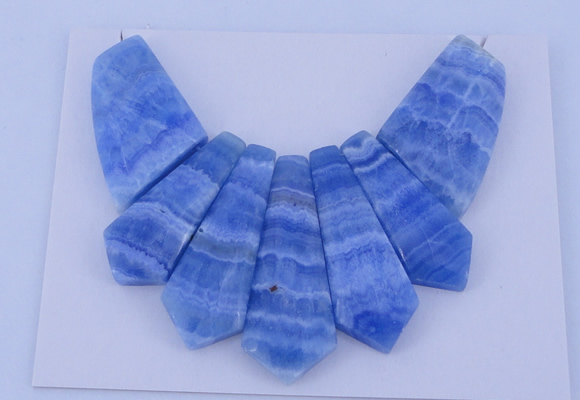 NGP75 Fashion blue lace agate gemstone pendants set jewelry wholesale