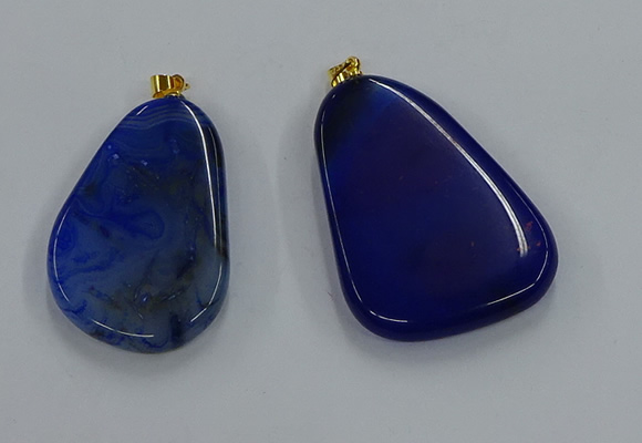 NGP8653 30*45mm - 35*50mm freeform agate pendants wholesale