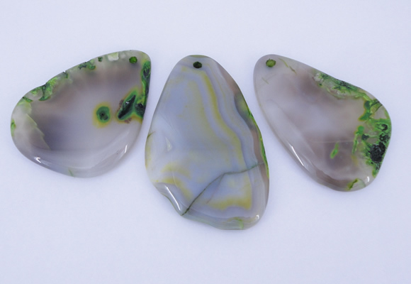 NGP871 5PCS 35-45mm*55-70mm freeform agate gemstone pendants