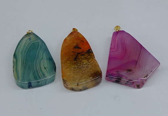 NGP8722 28*38mm - 40*45mm freeform agate pendants wholesale